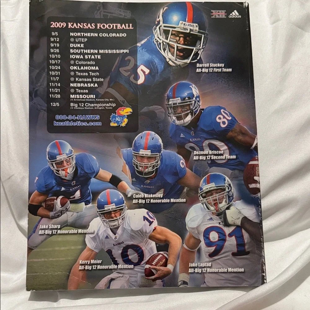 Adidas Kansas Football Media Guide Book - Blue and Red - Picture 2 of 12